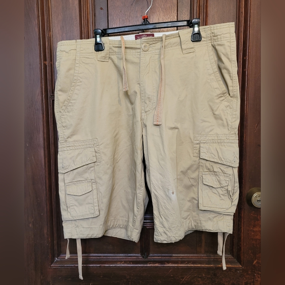 Matchstick Cargo Shorts-Khaki/Beige-Size 38
